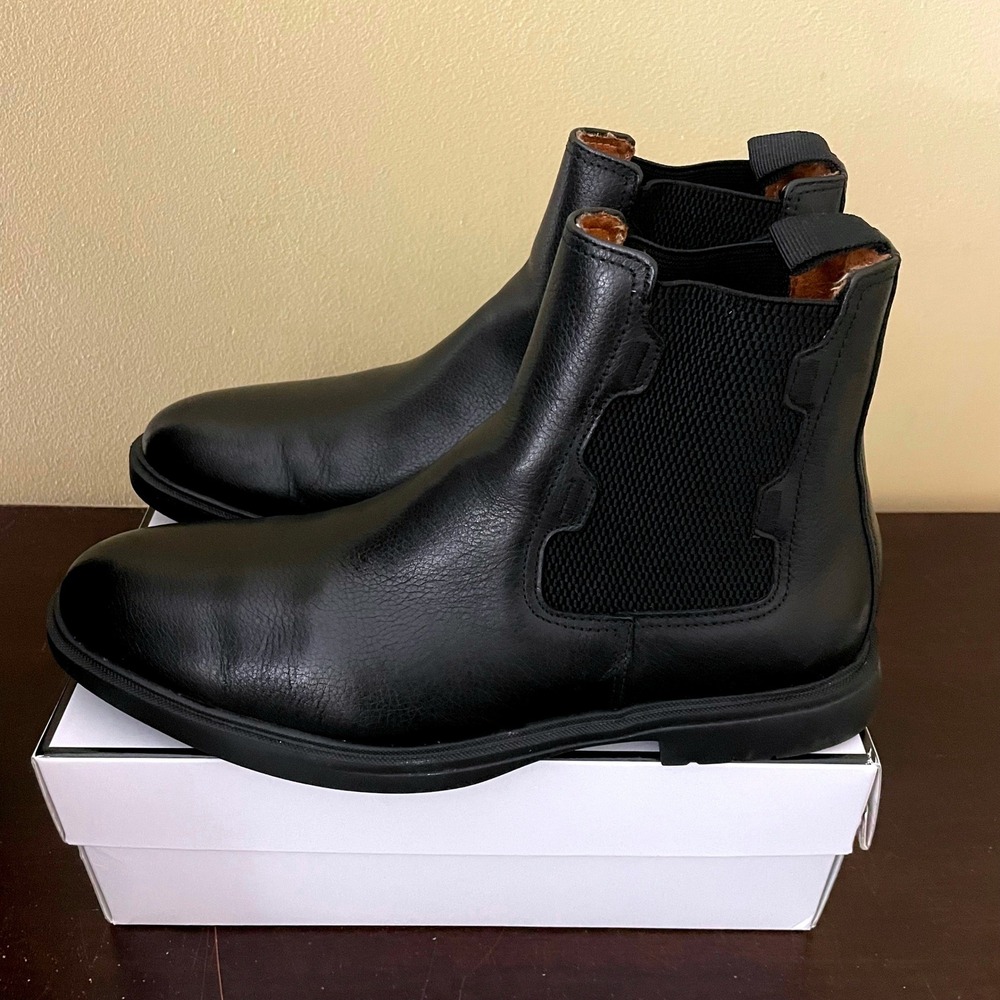 Stacy Adams Redzone Collection Mens Black Leather Chelsea Boots Ankle Boot